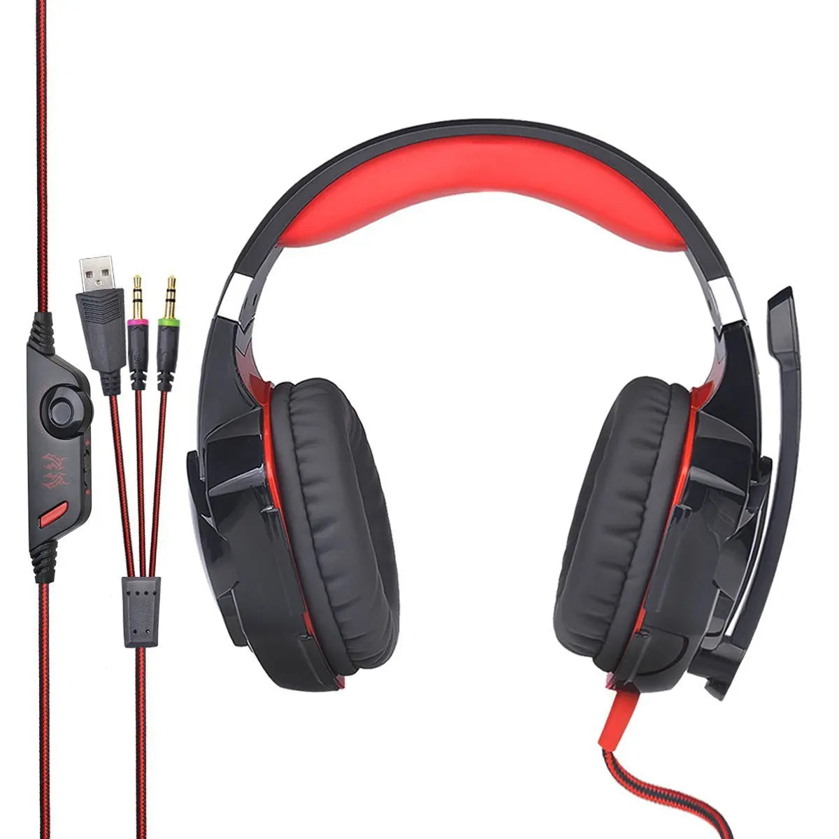 LED RGB Gaming Headset with Noise Reduction. Compatible with PS4. PC. Xbox One