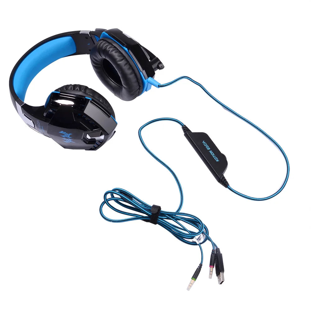 LED RGB Gaming Headset with Noise Reduction. Compatible with PS4. PC. Xbox One